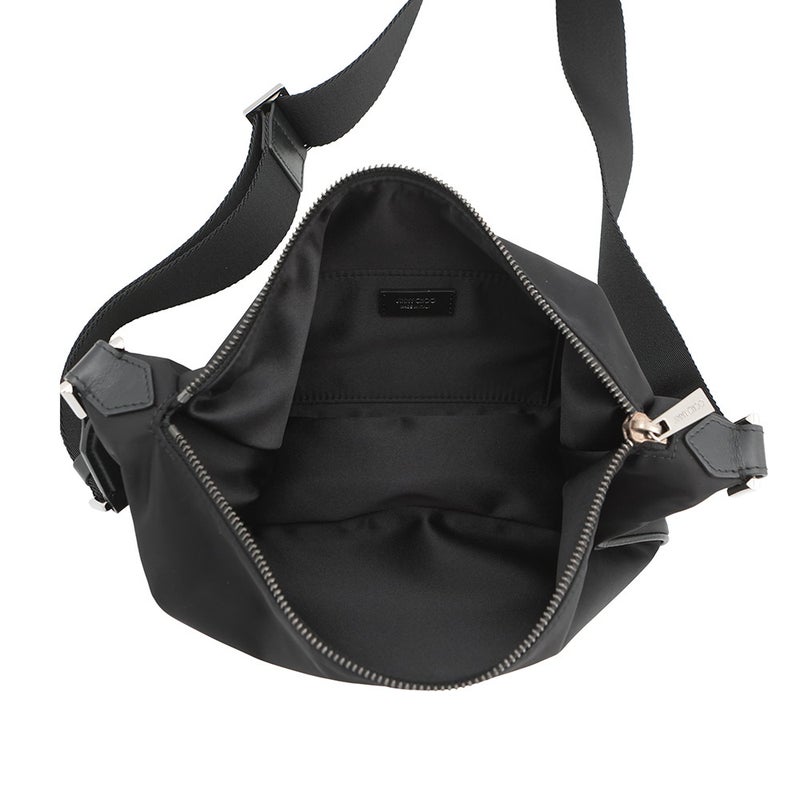 ジミーチュウ ショルダーバッグ ロゴ ナイロン JIMMY CHOO 黒