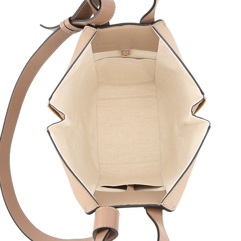 ロエベ ハンドバッグ ハンモックバッグ コンパクト ソフトグレインカーフレザー A538H13X03 LOEWE 2way ベージュ