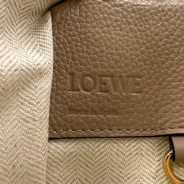 ロエベ ハンドバッグ ハンモックバッグ コンパクト ソフトグレインカーフレザー A538H13X03 LOEWE 2way ベージュ