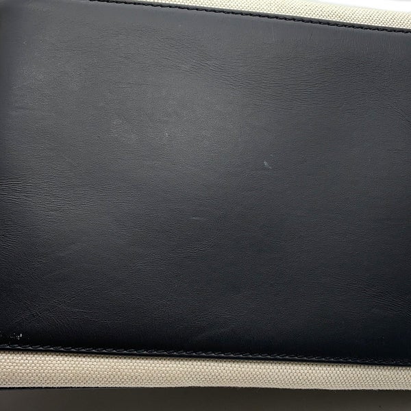 バレンシアガ トートバッグ ネイビーカバス S ポーチ付 339933 BALENCIAGA 黒 白