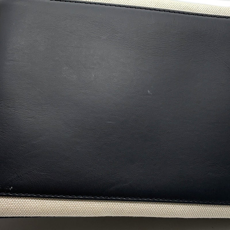 バレンシアガ トートバッグ ネイビーカバス S ポーチ付 339933 BALENCIAGA 黒 白