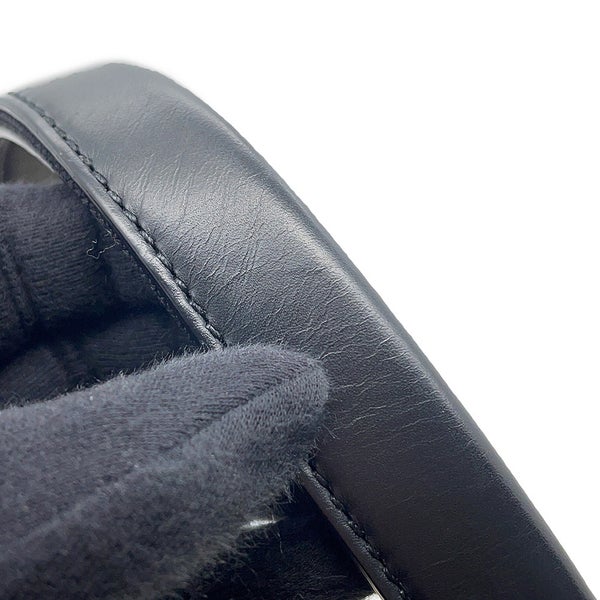 バレンシアガ トートバッグ ネイビーカバス S ポーチ付 339933 BALENCIAGA 黒 白