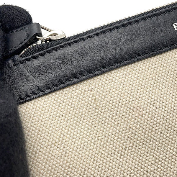 バレンシアガ トートバッグ ネイビーカバス S ポーチ付 339933 BALENCIAGA 黒 白