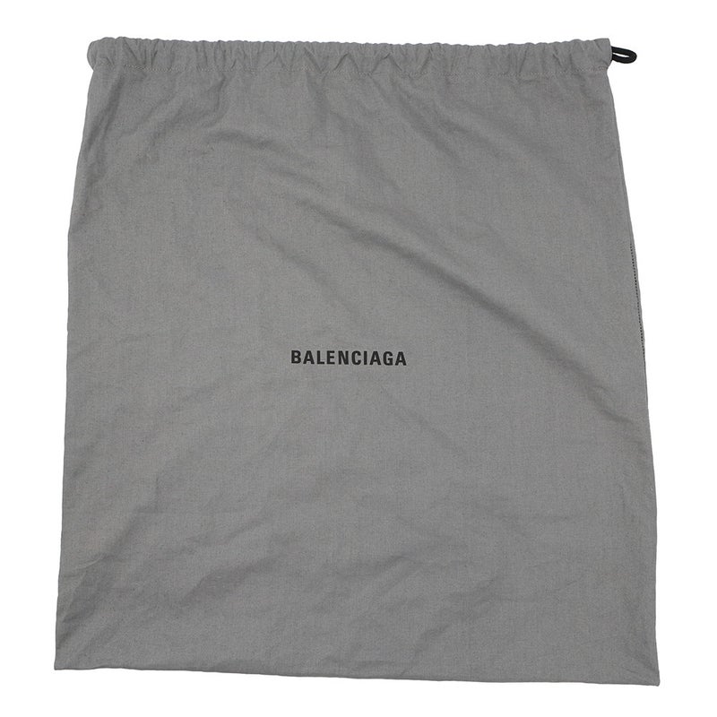 バレンシアガ トートバッグ ネイビーカバス S ポーチ付 339933 BALENCIAGA 黒 白