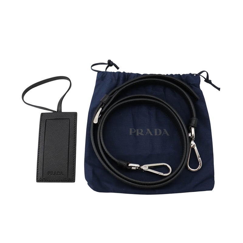 プラダ ブリーフケース サフィアーノ トライアングルロゴ 2VE028 PRADA ２wayショルダー メンズ 黒