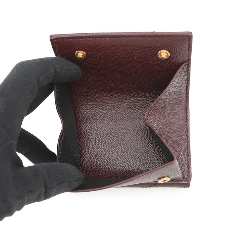 サンローランパリ 三つ折り財布 モノグラム オリガミ タイニーウォレット レザー 668274 SAINT LAURENT PARIS 財布