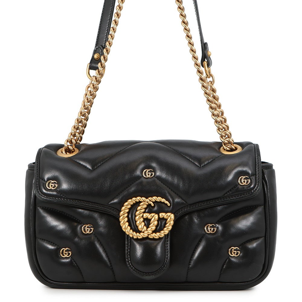 グッチ チェーンショルダーバッグ GGマーモント レザー 443497 GUCCI