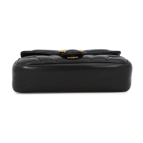 グッチ チェーンショルダーバッグ GGマーモント レザー 443497 GUCCI 黒