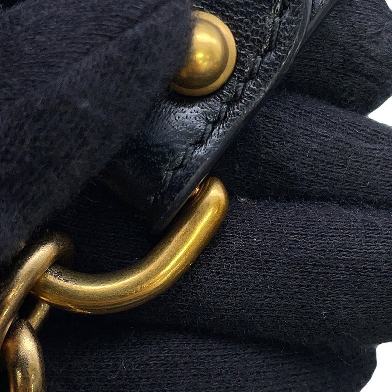 グッチ チェーンショルダーバッグ GGマーモント レザー 443497 GUCCI 黒