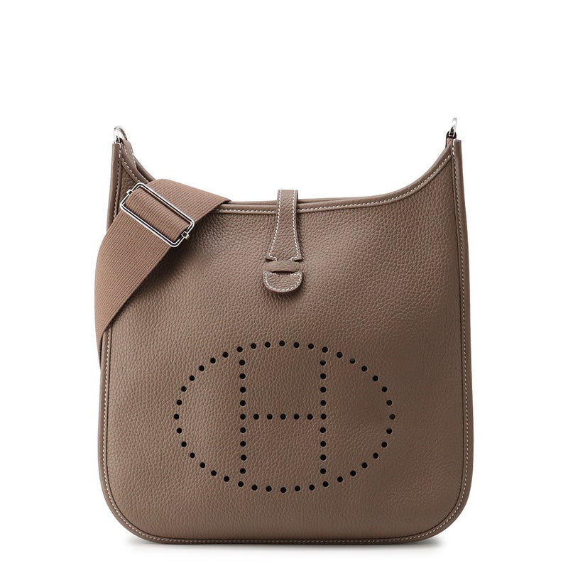 エルメス ショルダーバッグ エブリン3 PM エトゥープ/シルバー金具 トリヨンクレマンス W刻印 HERMES Evelyne