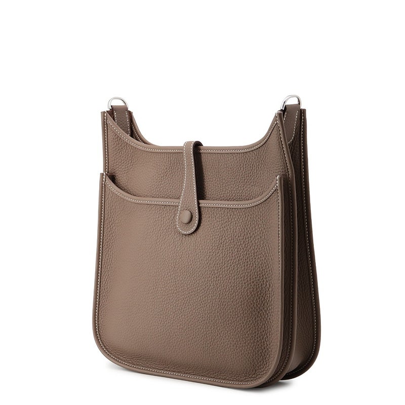 エルメス ショルダーバッグ エブリン3 PM エトゥープ/シルバー金具 トリヨンクレマンス W刻印 HERMES Evelyne