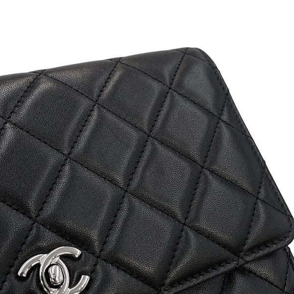 シャネル チェーンウォレット クラシック マトラッセ ココマーク ラムスキン AP4241 CHANEL 財布 黒