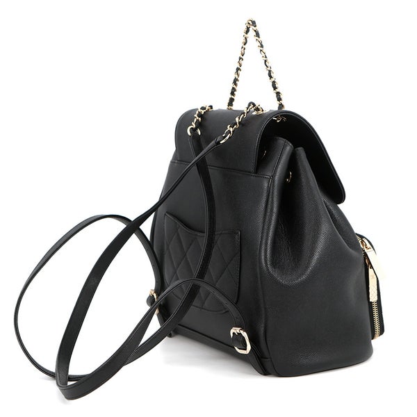 シャネル リュック マトラッセ ココマーク バックパック キャビアスキン A93748 CHANEL バッグ リュックサック 黒