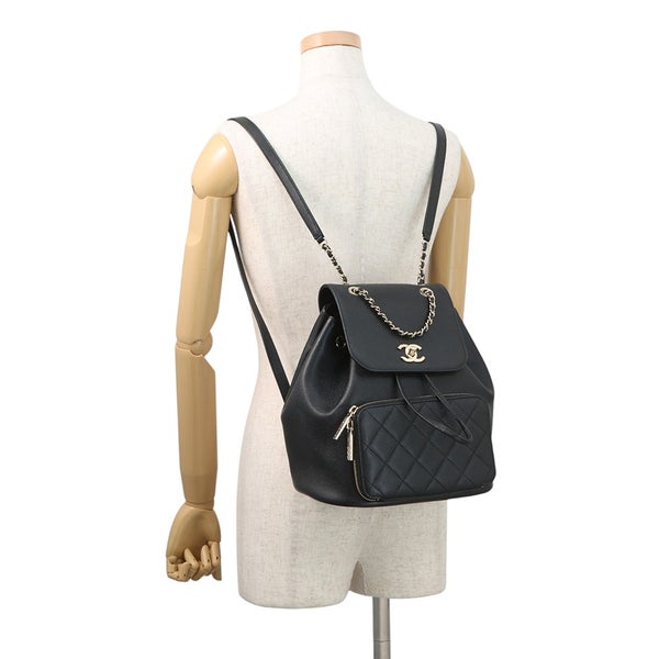 シャネル リュック マトラッセ ココマーク バックパック キャビアスキン A93748 CHANEL バッグ リュックサック 黒