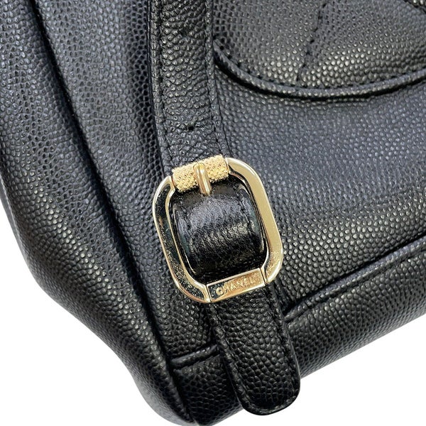 シャネル リュック マトラッセ ココマーク バックパック キャビアスキン A93748 CHANEL バッグ リュックサック 黒