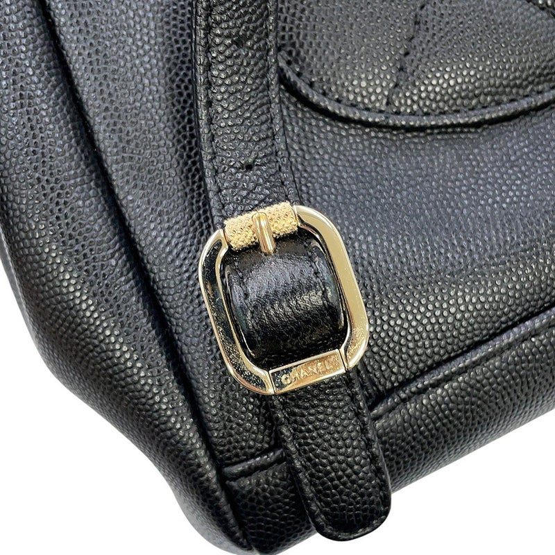 シャネル リュック マトラッセ ココマーク バックパック キャビアスキン A93748 CHANEL バッグ リュックサック 黒