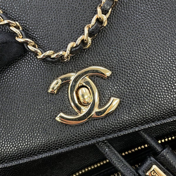 シャネル リュック マトラッセ ココマーク バックパック キャビアスキン A93748 CHANEL バッグ リュックサック 黒