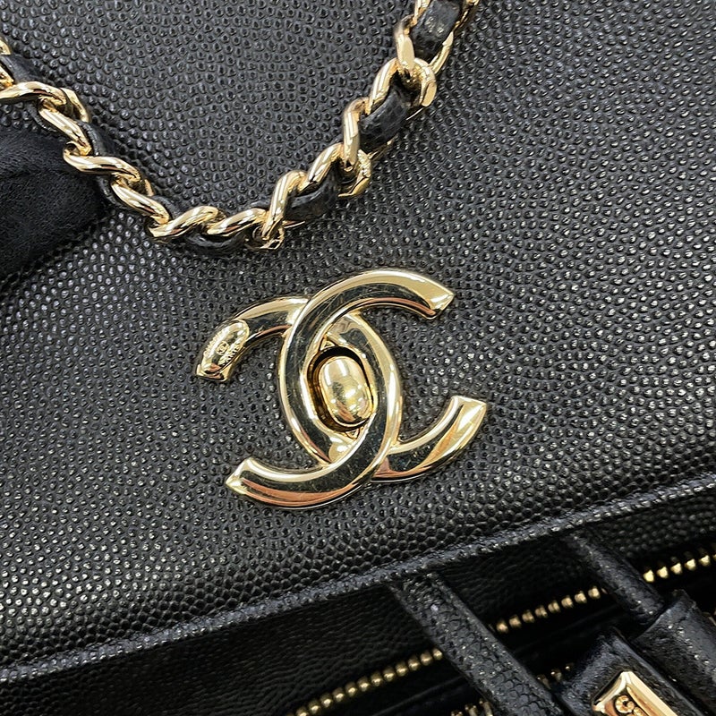 シャネル リュック マトラッセ ココマーク バックパック キャビアスキン A93748 CHANEL バッグ リュックサック 黒