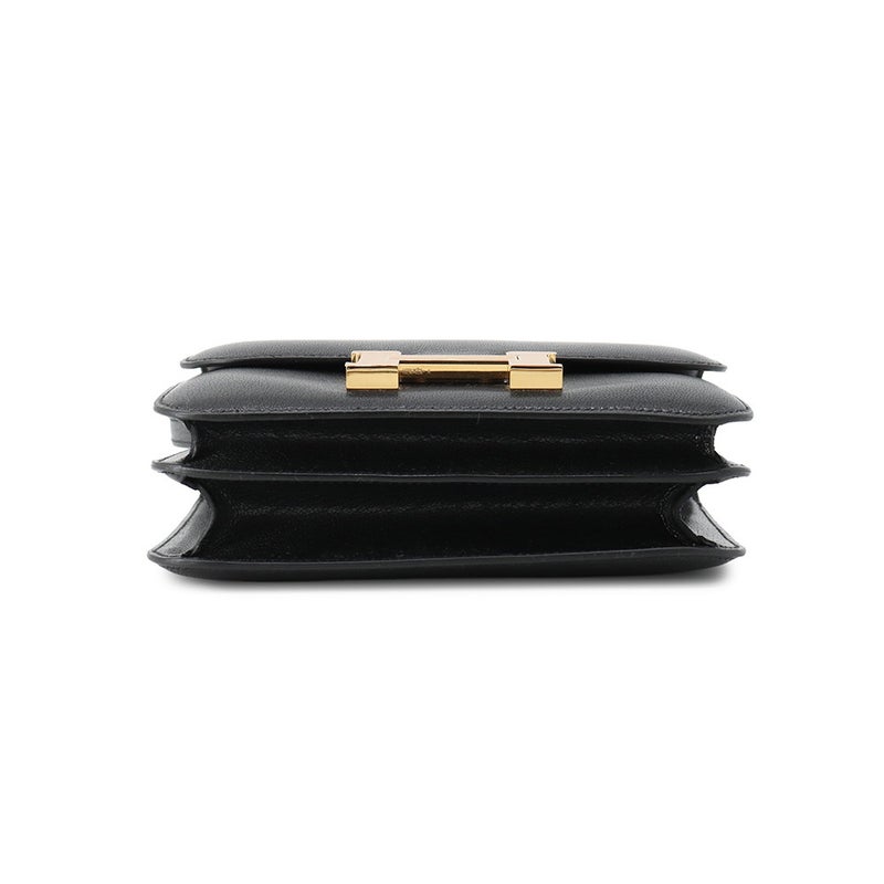 エルメス ショルダーバッグ ミニ コンスタンス3 ミロワール ブラック/ゴールド金具 シェブルミゾル G刻印 HERMES Constance 黒