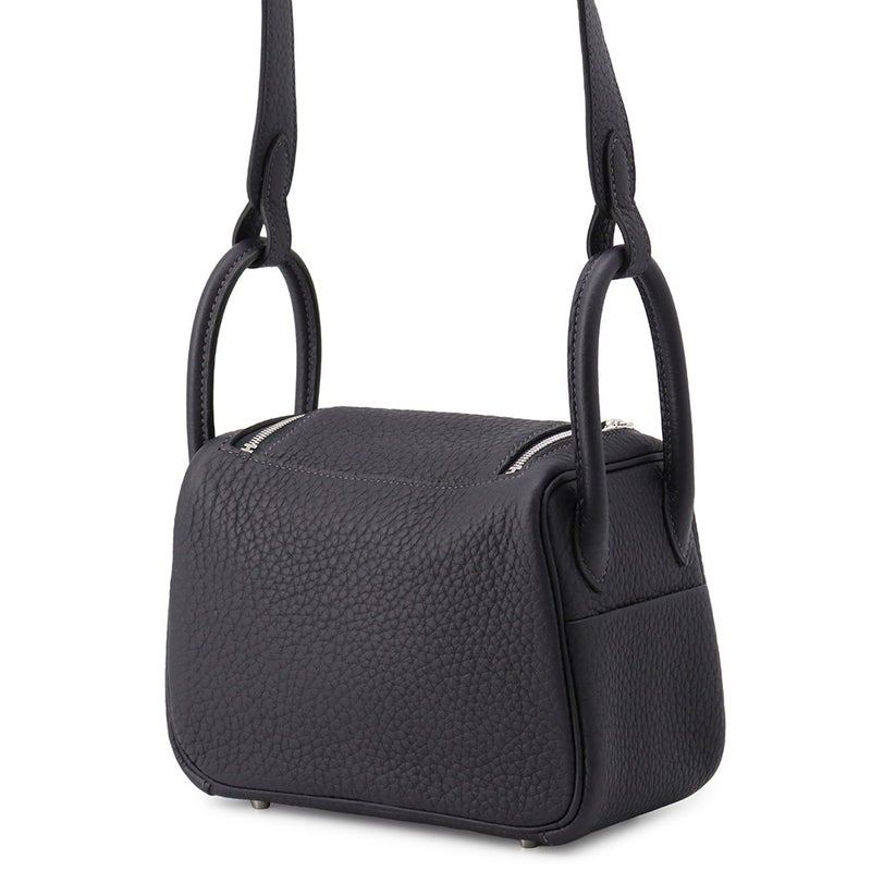 エルメス ハンドバッグ リンディ ミニ キャバン/シルバー金具 トリヨンクレマンス G刻印 HERMES バッグ 2wayショルダーバッグ
