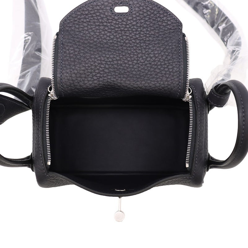 エルメス ハンドバッグ リンディ ミニ キャバン/シルバー金具 トリヨンクレマンス G刻印 HERMES バッグ 2wayショルダーバッグ