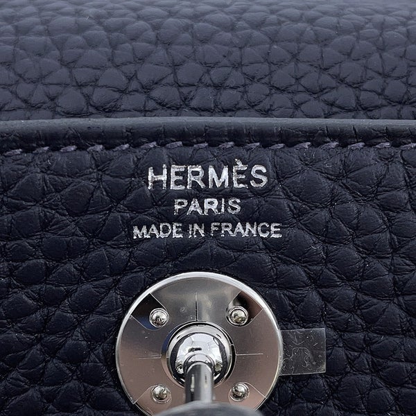 エルメス ハンドバッグ リンディ ミニ キャバン/シルバー金具 トリヨンクレマンス G刻印 HERMES バッグ 2wayショルダーバッグ