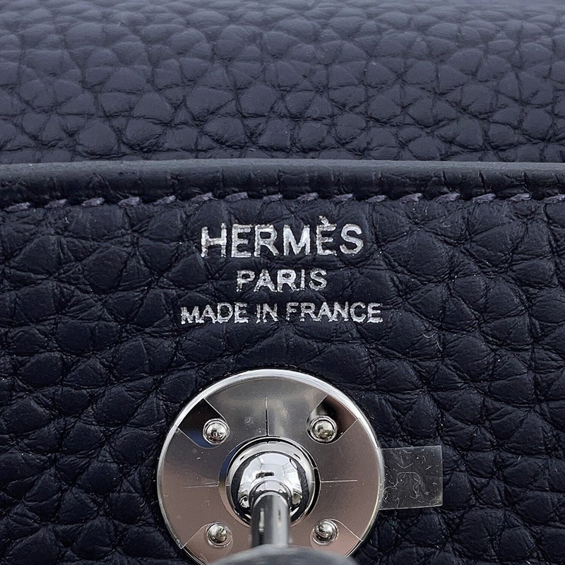 エルメス ハンドバッグ リンディ ミニ キャバン/シルバー金具 トリヨンクレマンス G刻印 HERMES バッグ 2wayショルダーバッグ
