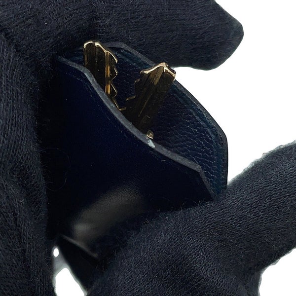 エルメス ハンドバッグ ケリー28 外縫い ネイビー/ゴールド金具 ボックスカーフ □E刻印 HERMES Kelly 2wayバッグ