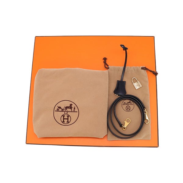 エルメス ハンドバッグ ケリー28 外縫い ネイビー/ゴールド金具 ボックスカーフ □E刻印 HERMES Kelly 2wayバッグ