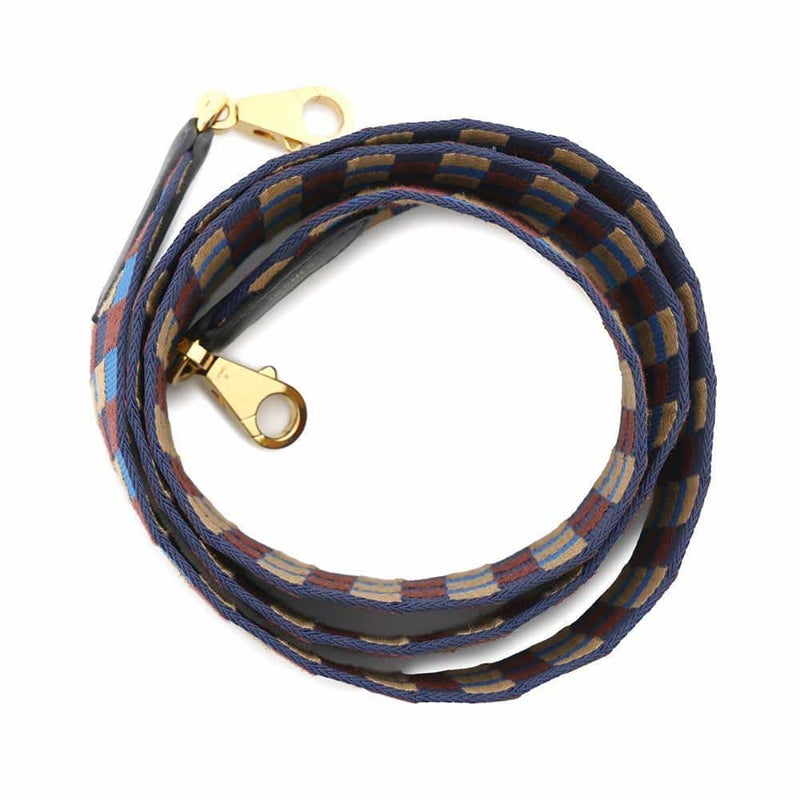 エルメス バンドリエール サングル マキシ・カドリーユ  ビスキュイ/ルージュアッシュ/ブルービリヤード/ゴールド金具 Z刻印