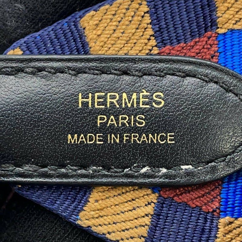 エルメス バンドリエール サングル マキシ・カドリーユ  ビスキュイ/ルージュアッシュ/ブルービリヤード/ゴールド金具 Z刻印