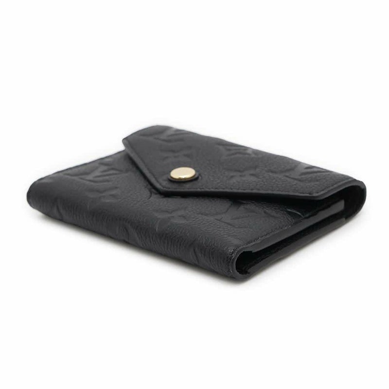 ルイヴィトン 三つ折り財布 モノグラム・アンプラント ポルトフォイユ・ヴィクトリーヌ M64060 ヴィトン ブラック 黒