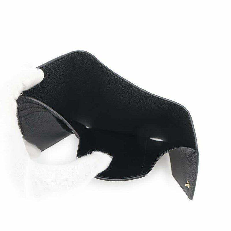 ルイヴィトン 三つ折り財布 モノグラム・アンプラント ポルトフォイユ・ヴィクトリーヌ M64060 ヴィトン ブラック 黒