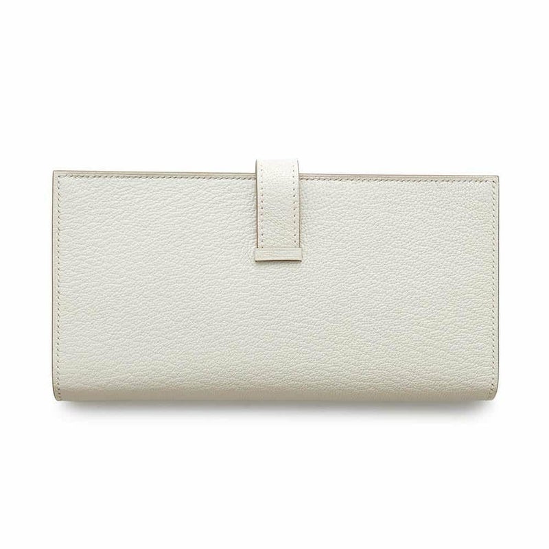 エルメス 長財布 ベアンスフレ マッシュルーム/ゴールド金具 シェブルミゾル B刻印 財布 シェーブル