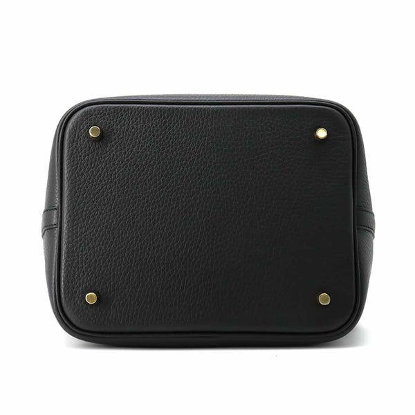 エルメス ハンドバッグ ピコタンロックMM ブラック/ゴールド金具 トリヨンクレマンス W刻印 黒