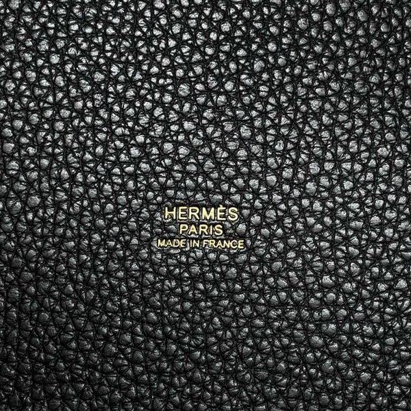 エルメス ハンドバッグ ピコタンロックMM ブラック/ゴールド金具 トリヨンクレマンス W刻印 黒