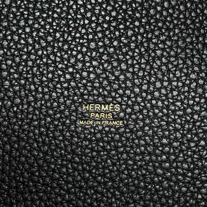 エルメス ハンドバッグ ピコタンロックMM ブラック/ゴールド金具 トリヨンクレマンス W刻印 黒
