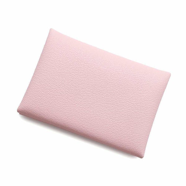 エルメス コインケース カルヴィ デュオ ローズサクラ/シルバー金具 シェブルミゾル W刻印 財布 シェーブル