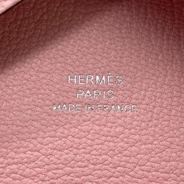 エルメス コインケース カルヴィ デュオ ローズサクラ/シルバー金具 シェブルミゾル W刻印 財布 シェーブル