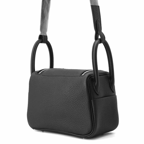 エルメス リンディ ミニ ブラック/シルバー金具 トリヨンクレマンス W刻印 HERMES 2wayショルダー 黒