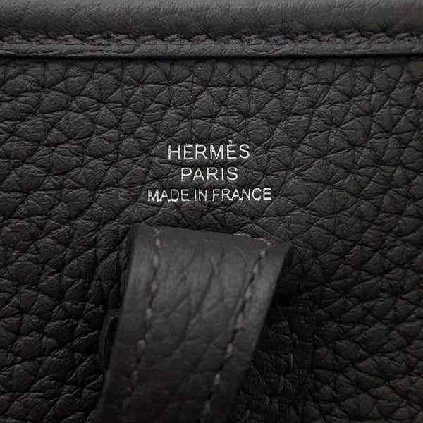 エルメス エブリンTPM アマゾン サングルコルダージュ プルノワール/ジョーヌミルトン/シルバー金具 トリヨンクレマンス K刻印