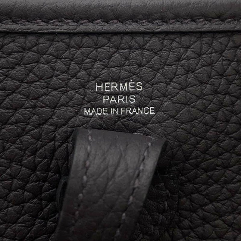 エルメス エブリンTPM アマゾン サングルコルダージュ プルノワール/ジョーヌミルトン/シルバー金具 トリヨンクレマンス K刻印