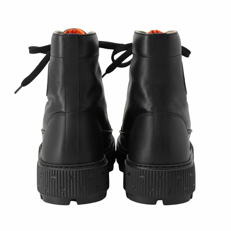 エルメス ショートブーツ フレッシュ オールレザー メンズサイズ42 HERMES 靴 黒