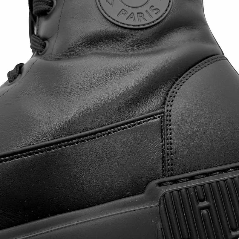 エルメス ショートブーツ フレッシュ オールレザー メンズサイズ42 HERMES 靴 黒