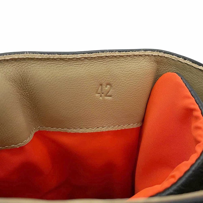 エルメス ショートブーツ フレッシュ オールレザー メンズサイズ42 HERMES 靴 黒