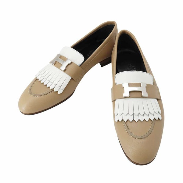 エルメス モカシン ロワイヤル フリンジ レディースサイズ37 HERMES 靴 ローファー