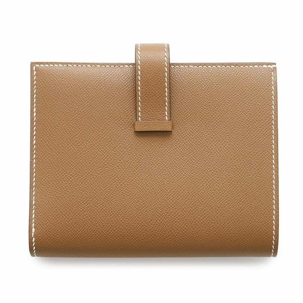 エルメス 二つ折り財布 ベアンコンパクト ゴールド/ゴールド金具 ヴォーマダム W刻印 財布