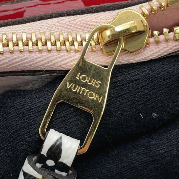 ルイヴィトン チェーンショルダーバッグ モノグラム・ジャイアント ポシェット・ドゥーブル ジップ ルージュ M67561 2wayクラッチ