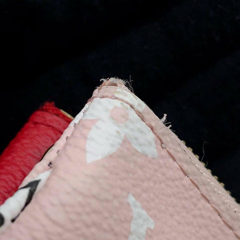 ルイヴィトン チェーンショルダーバッグ モノグラム・ジャイアント ポシェット・ドゥーブル ジップ ルージュ M67561 2wayクラッチ