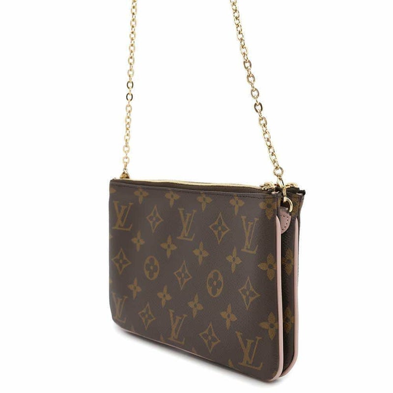 ルイヴィトン チェーンショルダーバッグ モノグラム ポシェット・ドゥーブル ジップ ブルーミングフラワー M63905 ヴィトン